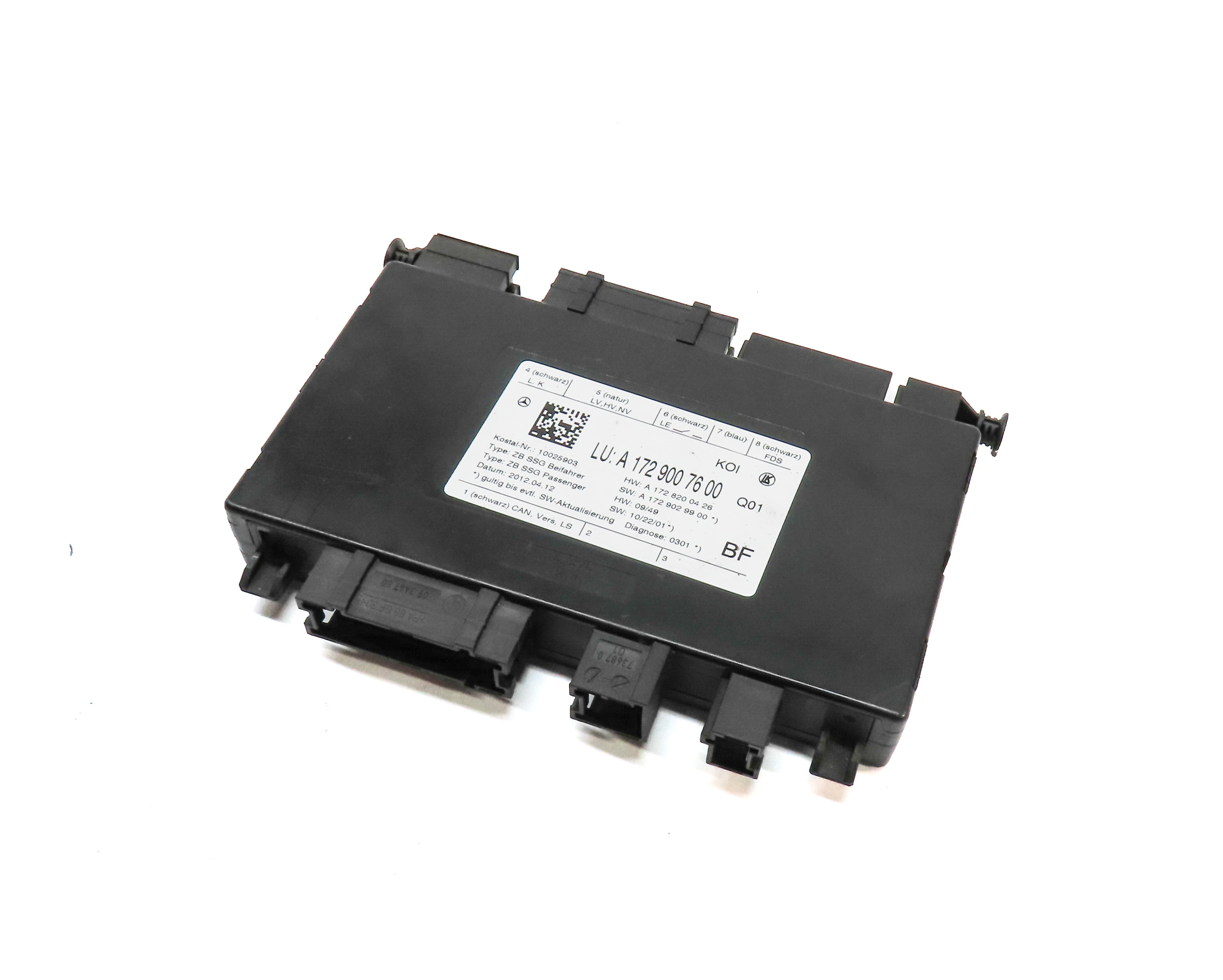2012 MERCEDES E350 (W212) FRONT RIGHT PASSENGER SEAT CONTROL MODULE — exact item pictured